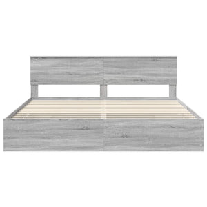 Struttura del letto con cassetto Grigio Sonoma 200 x 200 cm 3410677