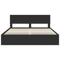 Struttura del letto Nero 180 x 200 cm Legno Ingegnerizzato 3410680