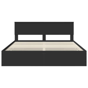Struttura del letto Nero 180 x 200 cm Legno Ingegnerizzato 3410680