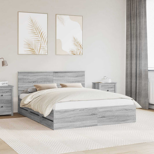 Struttura del letto con cassetto Grigio Sonoma 160 x 200 cm 3410691