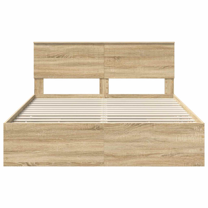 Struttura del letto con cassetto Rovere Sonoma 150 x 200 cm 3410695