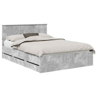 Struttura del letto con cassetto Grigio cemento 140 x 190 cm 3410703