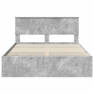 Struttura del letto con cassetto Grigio cemento 140 x 190 cm 3410703