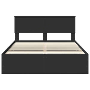 Struttura del letto Nero 140 x 200 cm Legno Ingegnerizzato 3410708