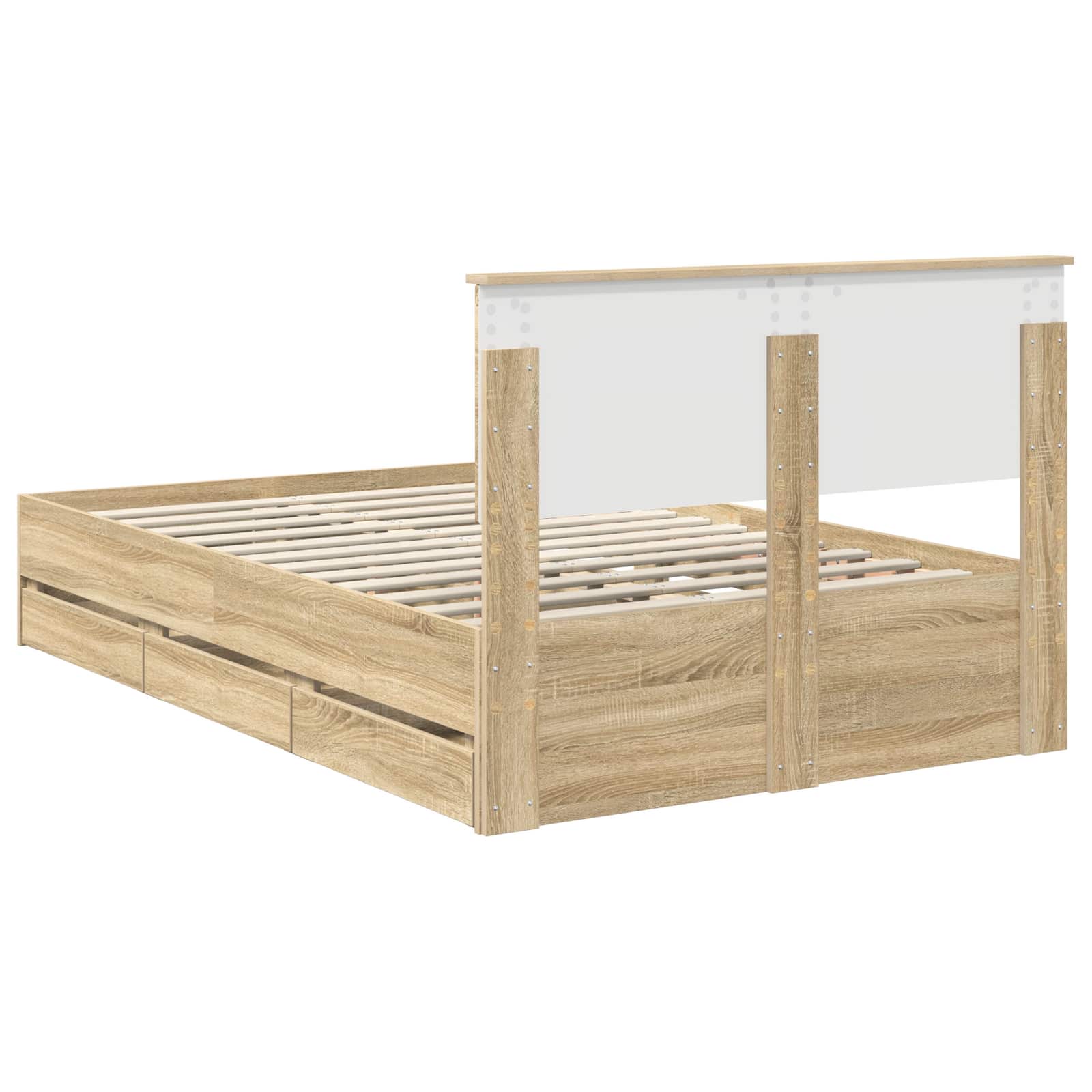 Struttura del letto con cassetto Rovere Sonoma 120 x 200 cm 3410730
