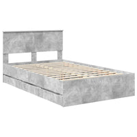 Struttura del letto con cassetto Grigio cemento 120 x 200 cm 3410731
