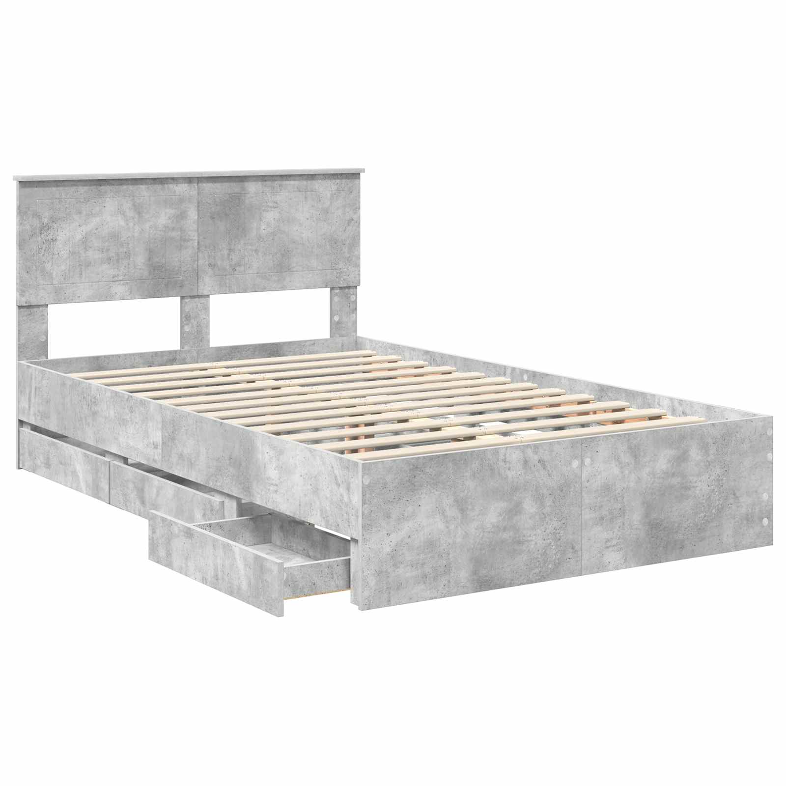 Struttura del letto con cassetto Grigio cemento 120 x 200 cm 3410731