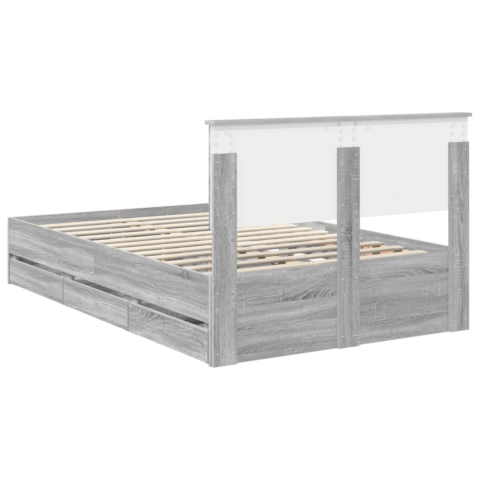 Struttura del letto con cassetto Grigio Sonoma 120 x 200 cm 3410733