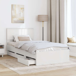 Struttura del letto Bianco 100 x 200 cm Legno Ingegnerizzato 3410735