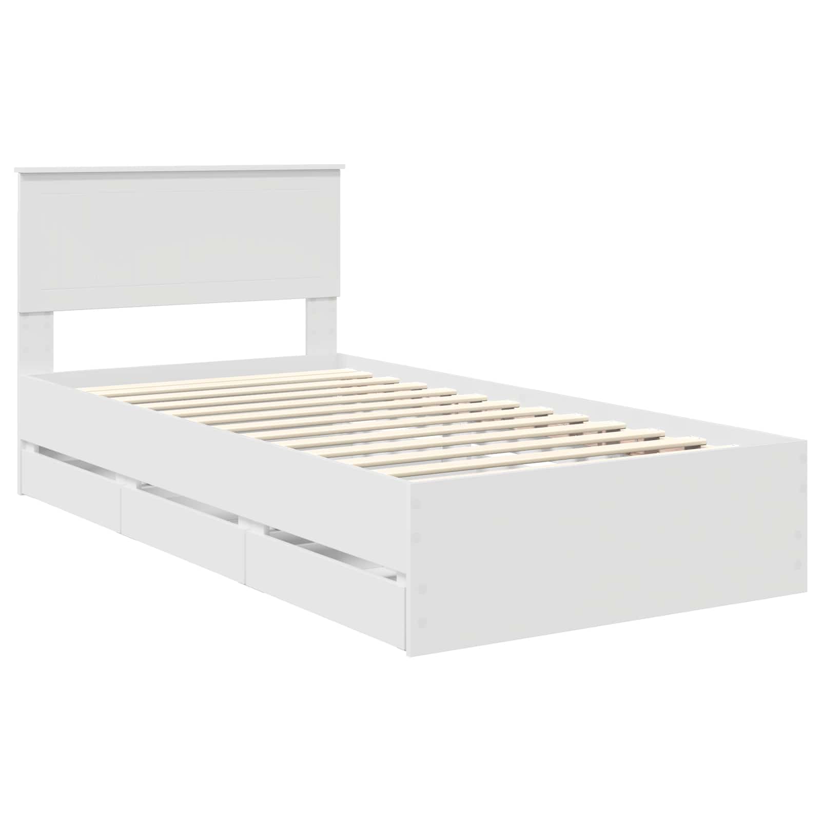 Struttura del letto Bianco 100 x 200 cm Legno Ingegnerizzato 3410735