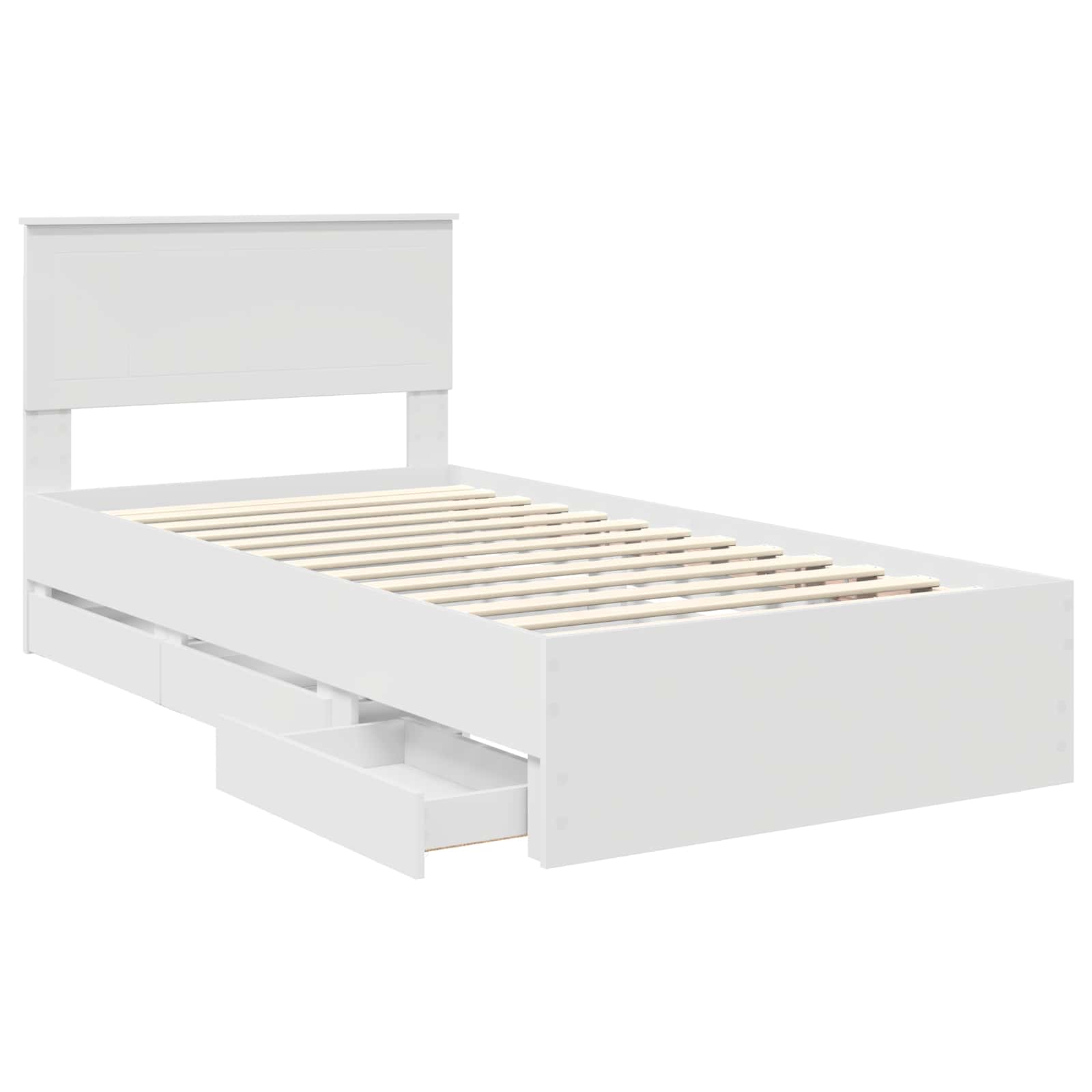 Struttura del letto Bianco 100 x 200 cm Legno Ingegnerizzato 3410735