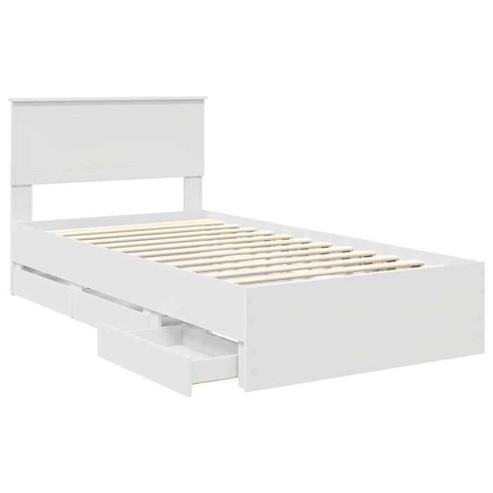 Struttura del letto Bianco 100 x 200 cm Legno Ingegnerizzato 3410735