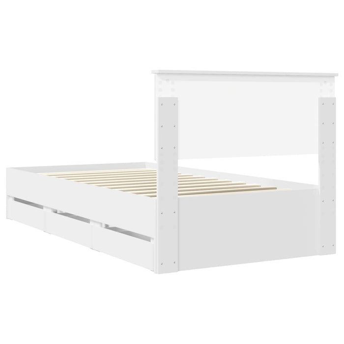 Struttura del letto Bianco 100 x 200 cm Legno Ingegnerizzato 3410735