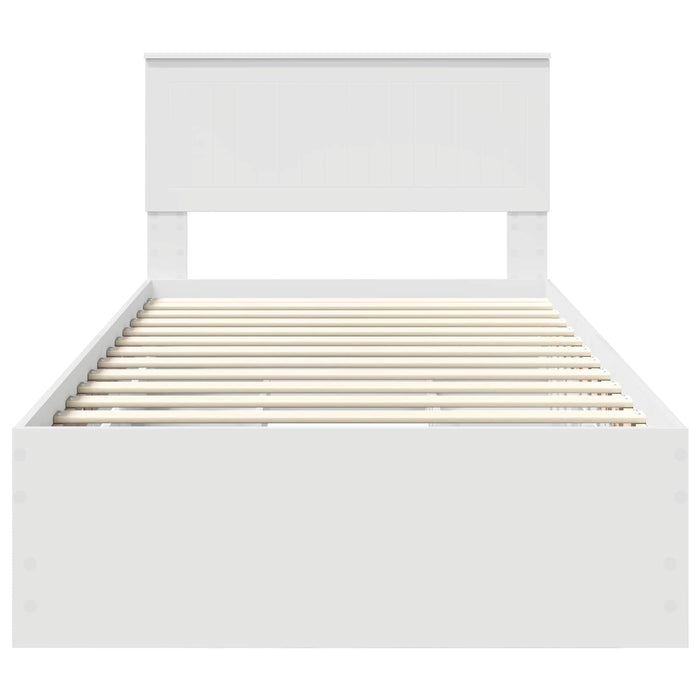 Struttura del letto Bianco 100 x 200 cm Legno Ingegnerizzato 3410735