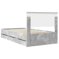 Struttura del letto con cassetto Grigio cemento 100 x 200 cm 3410738