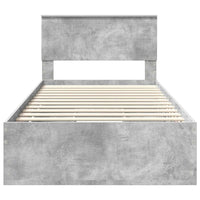 Struttura del letto con cassetto Grigio cemento 100 x 200 cm 3410738