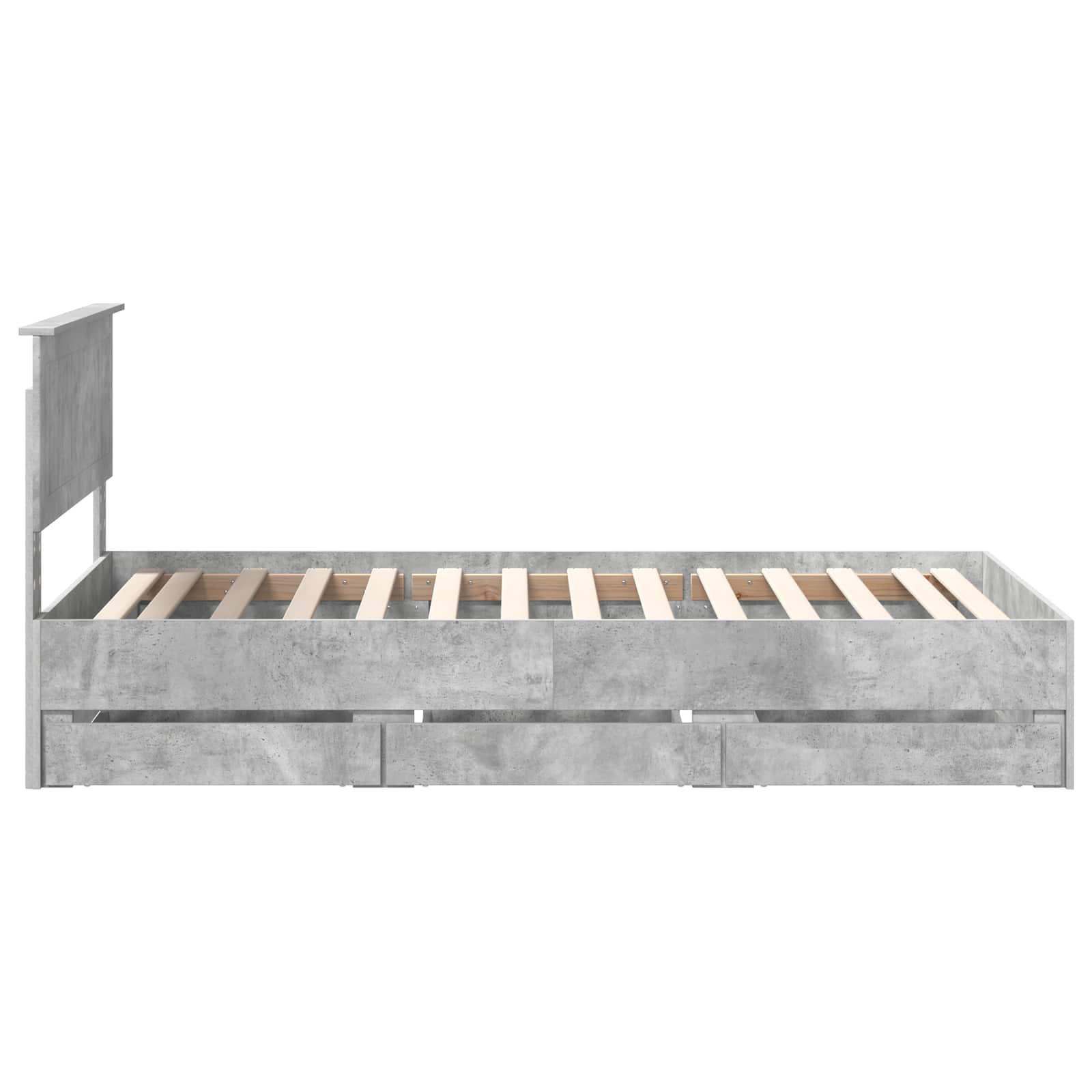 Struttura del letto con cassetto Grigio cemento 100 x 200 cm 3410738