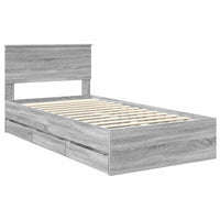 Struttura del letto con cassetto Grigio Sonoma 100 x 200 cm 3410740