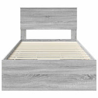 Struttura del letto con cassetto Grigio Sonoma 100 x 200 cm 3410740
