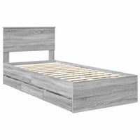 Struttura del letto con cassetto Grigio Sonoma 90 x 190 cm 3410747