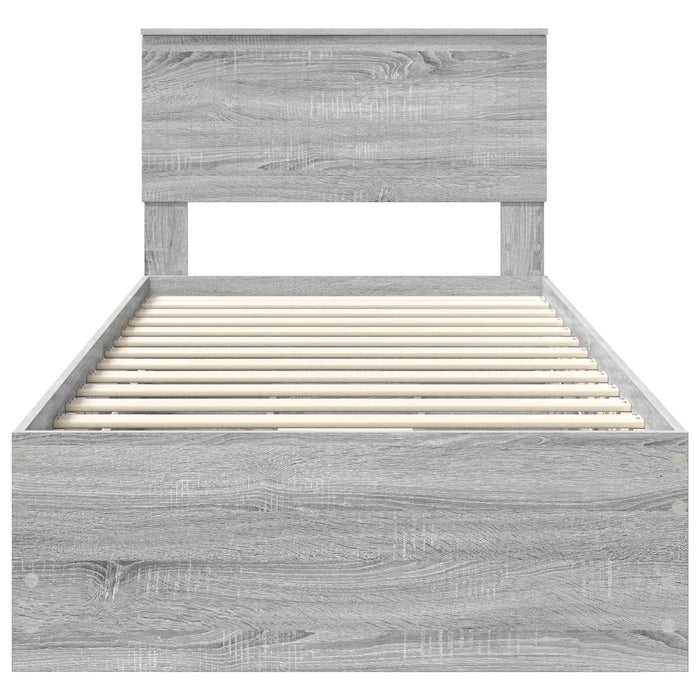 Struttura del letto con cassetto Grigio Sonoma 90 x 190 cm 3410747