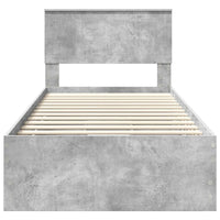 Struttura del letto con cassetto Grigio cemento 90 x 200 cm 3410752
