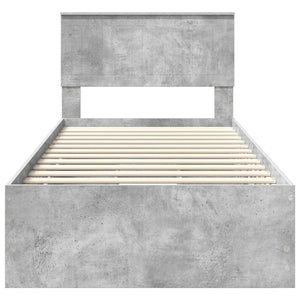 Struttura del letto con cassetto Grigio cemento 90 x 200 cm 3410752