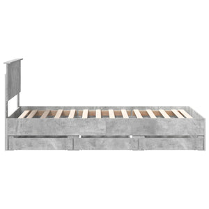 Struttura del letto con cassetto Grigio cemento 90 x 200 cm 3410752