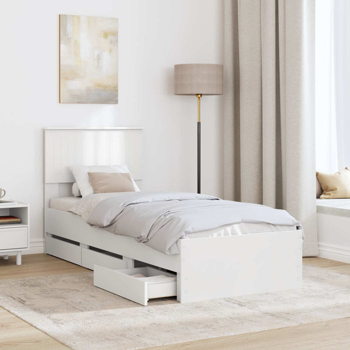 Struttura del letto Bianco 75 x 190 cm Legno Ingegnerizzato 3410756