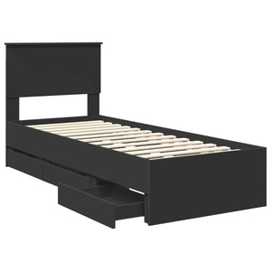 Struttura del letto Nero 75 x 190 cm Legno Ingegnerizzato 3410757