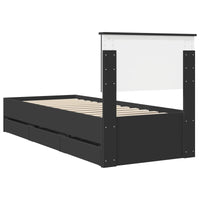 Struttura del letto Nero 75 x 190 cm Legno Ingegnerizzato 3410757