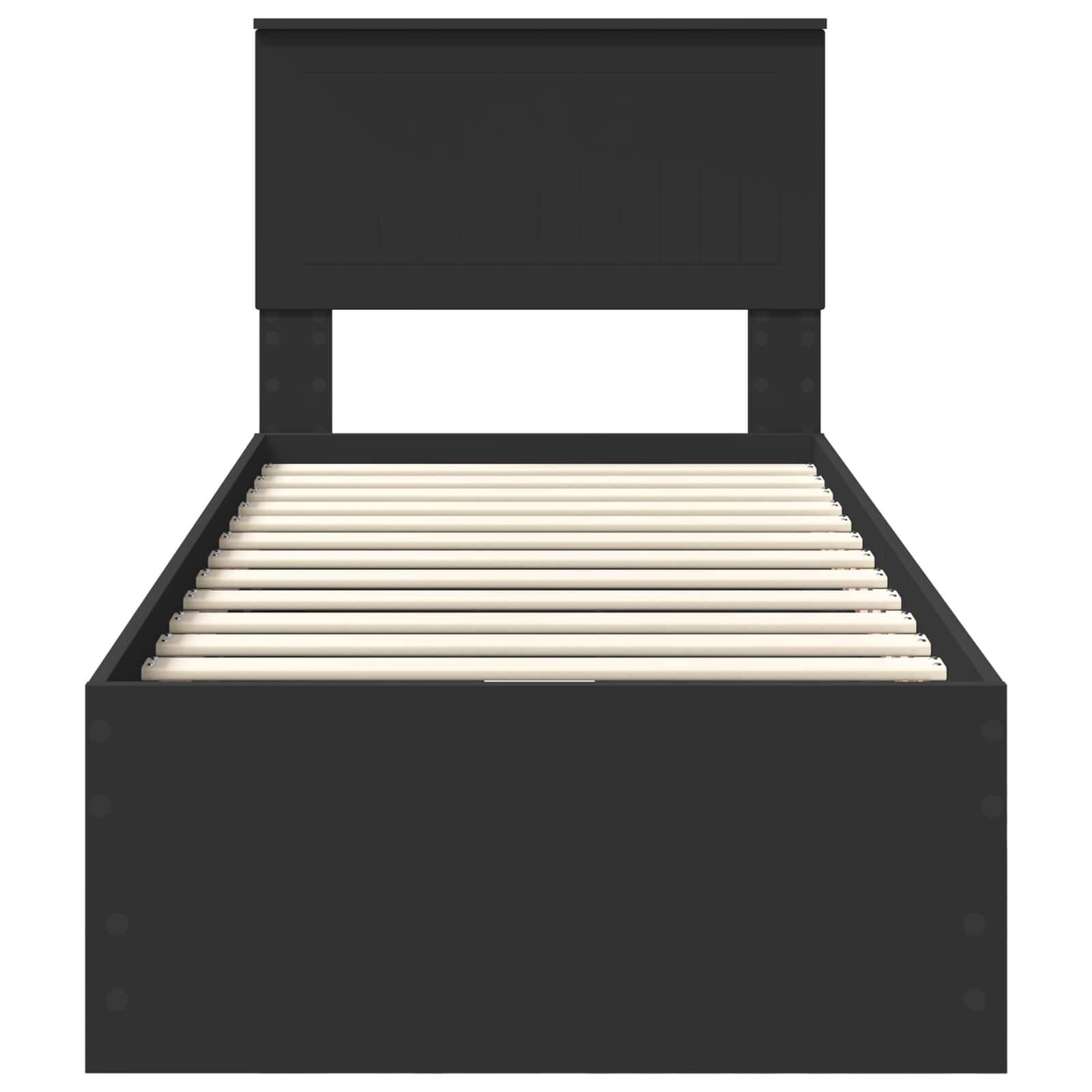 Struttura del letto Nero 75 x 190 cm Legno Ingegnerizzato 3410757