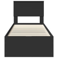 Struttura del letto Nero 75 x 190 cm Legno Ingegnerizzato 3410757