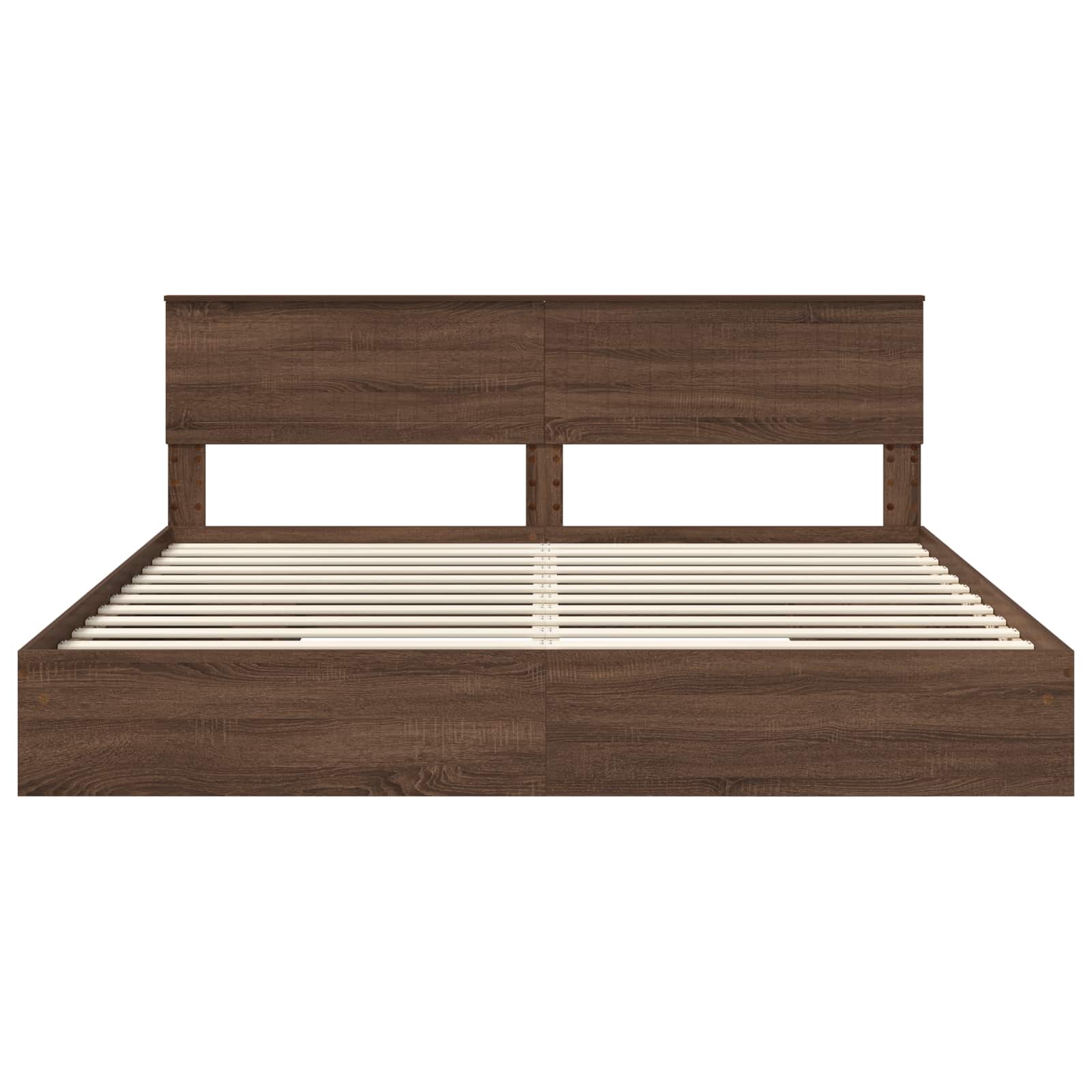 Struttura del letto con cassetto Rovere Marrone 200 x 200 cm 3410769