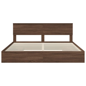 Struttura del letto con cassetto Rovere Marrone 200 x 200 cm 3410769