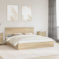 Letto con Contenitore con testiera-Struttura Letto con contenitore Rovere Sonoma 180 x 200 cm 706292