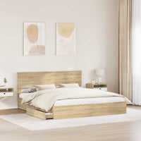 Letto con Contenitore con testiera-Struttura Letto con contenitore Rovere Sonoma 180 x 200 cm 706292