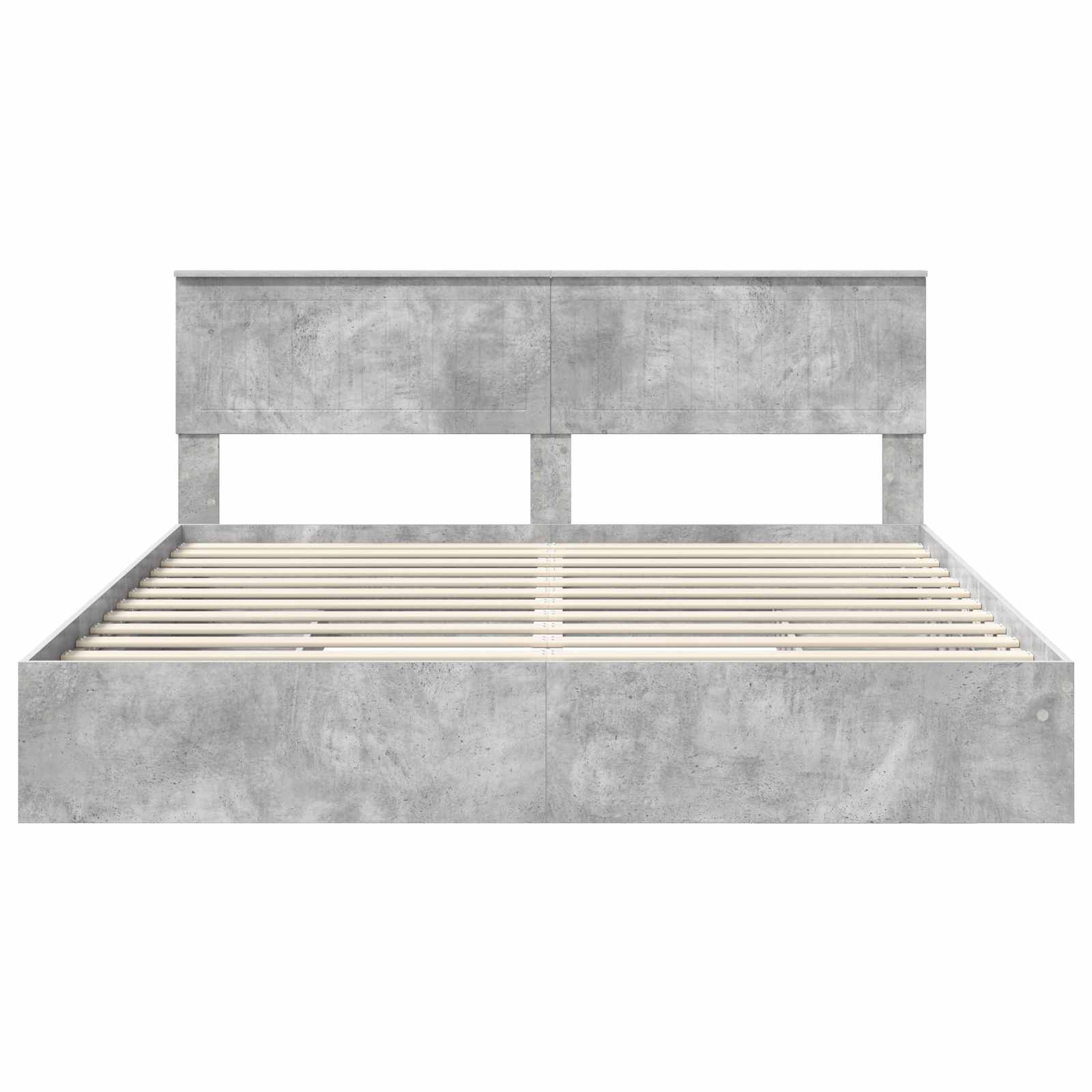 Letto con Contenitore con testiera-Struttura Letto con contenitore Grigio cemento 180 x 200 cm 404565