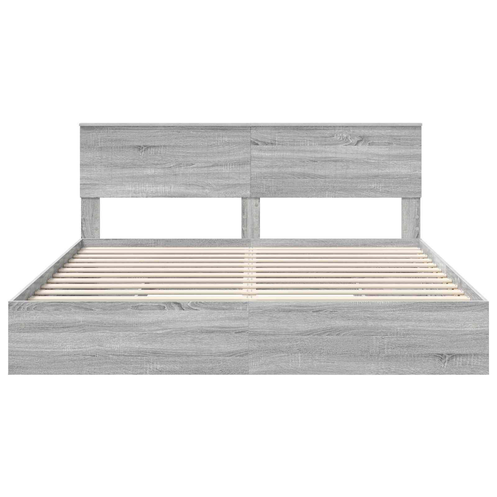 Letto con Contenitore con testiera-Struttura Letto con contenitore Grigio Sonoma 180 x 200 cm 654037