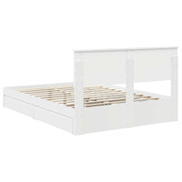 Letto con Contenitore Bianco 140 x 200 cm Legno multistrato 3410791