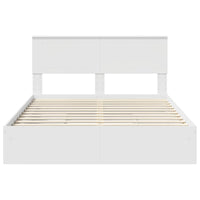 Letto con Contenitore Bianco 140 x 200 cm Legno multistrato 3410791