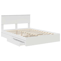 Letto con Contenitore Bianco 140 x 190 cm Legno multistrato 3410798