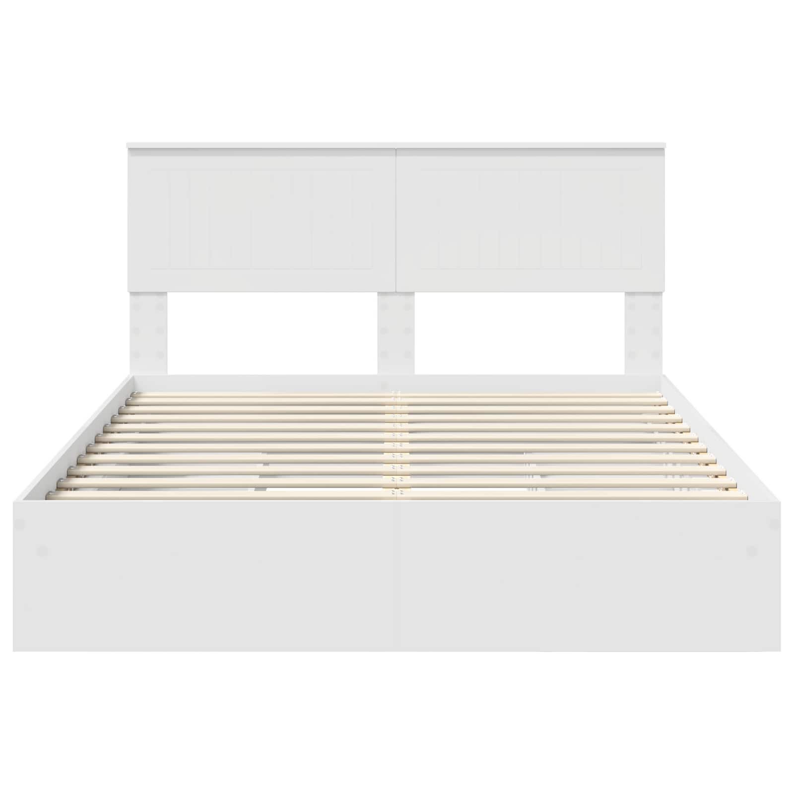 Letto con Contenitore Bianco 140 x 190 cm Legno multistrato 3410798