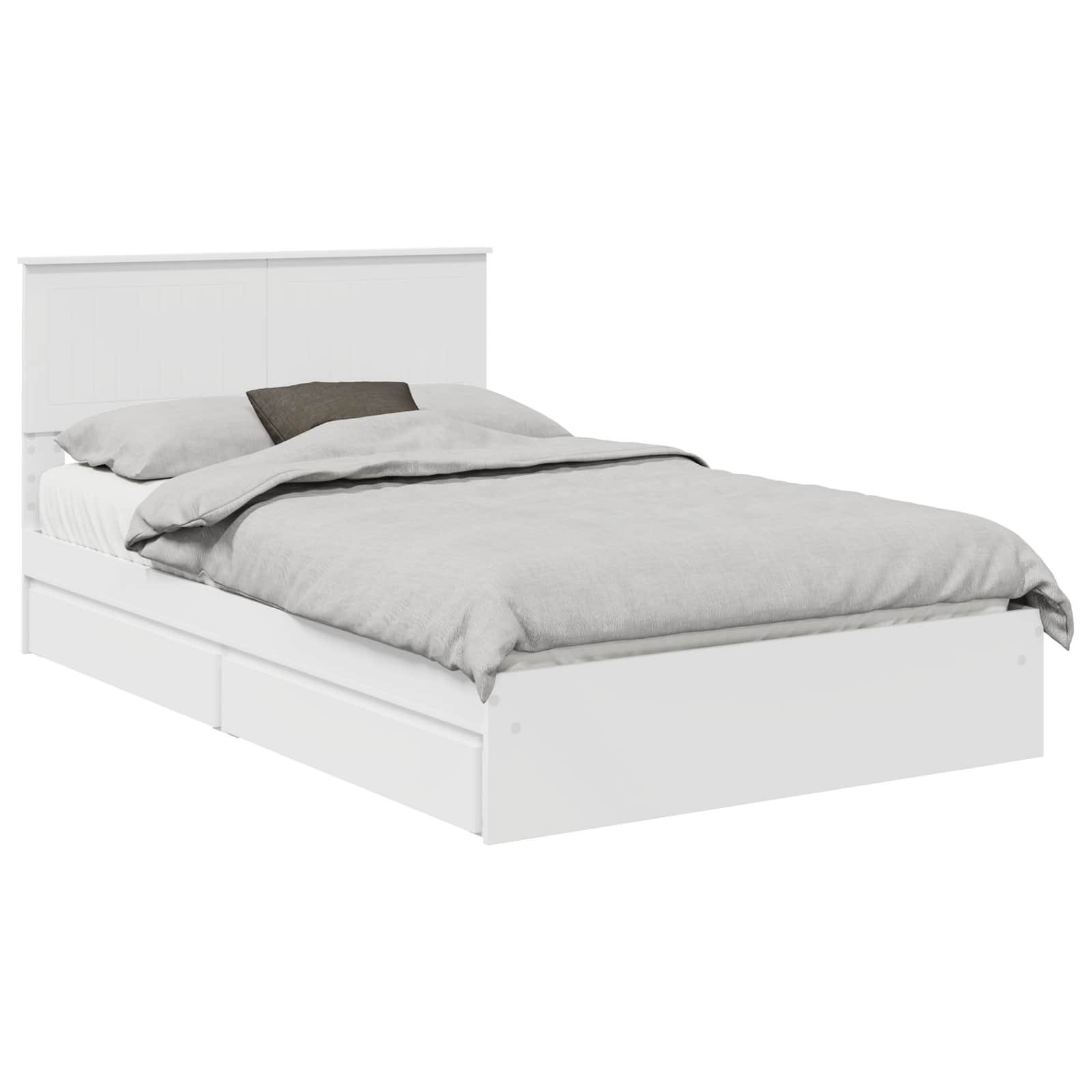 Letto con Contenitore Bianco 120 x 200 cm Legno multistrato 3410812