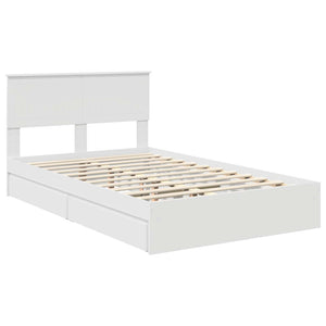 Letto con Contenitore Bianco 120 x 200 cm Legno multistrato 3410812