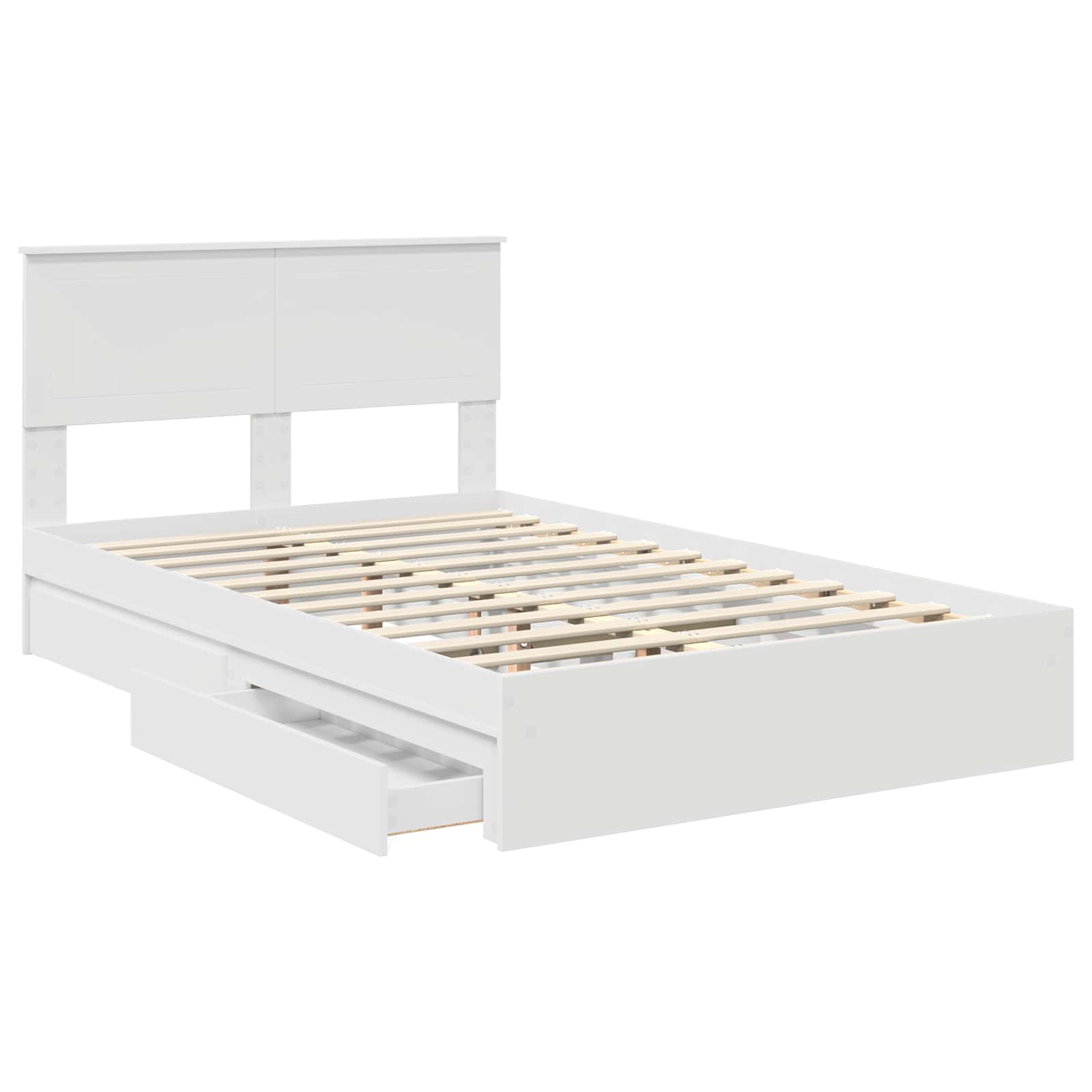 Letto con Contenitore Bianco 120 x 200 cm Legno multistrato 3410812