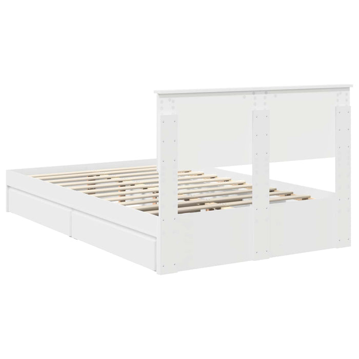 Letto con Contenitore Bianco 120 x 200 cm Legno multistrato 3410812