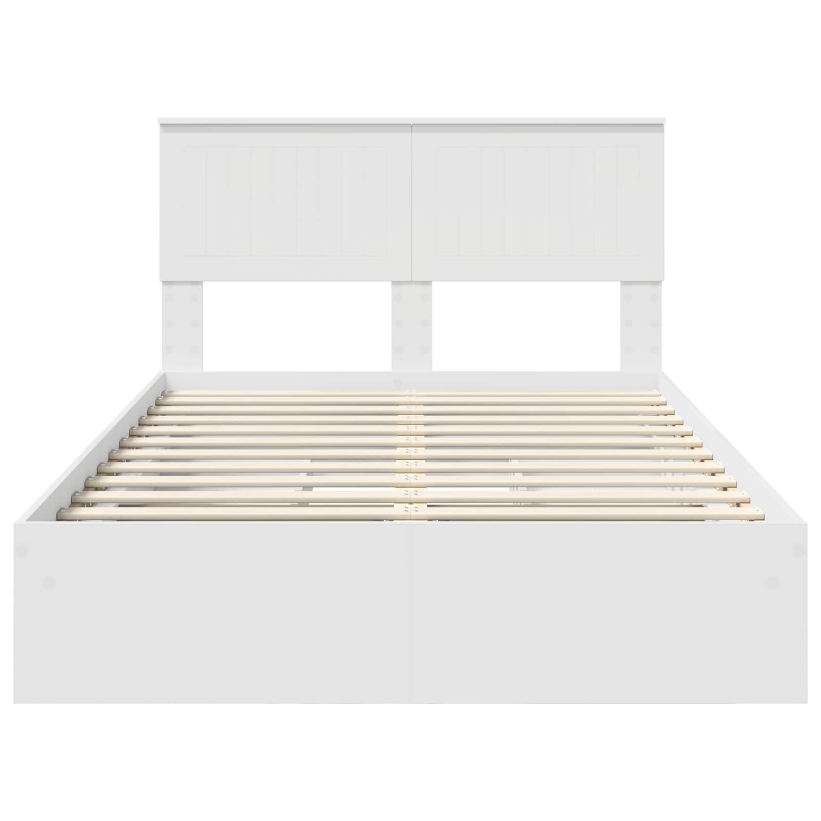 Letto con Contenitore Bianco 120 x 200 cm Legno multistrato 3410812