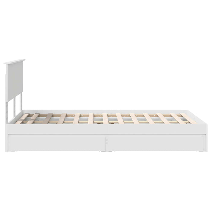 Letto con Contenitore Bianco 120 x 200 cm Legno multistrato 3410812