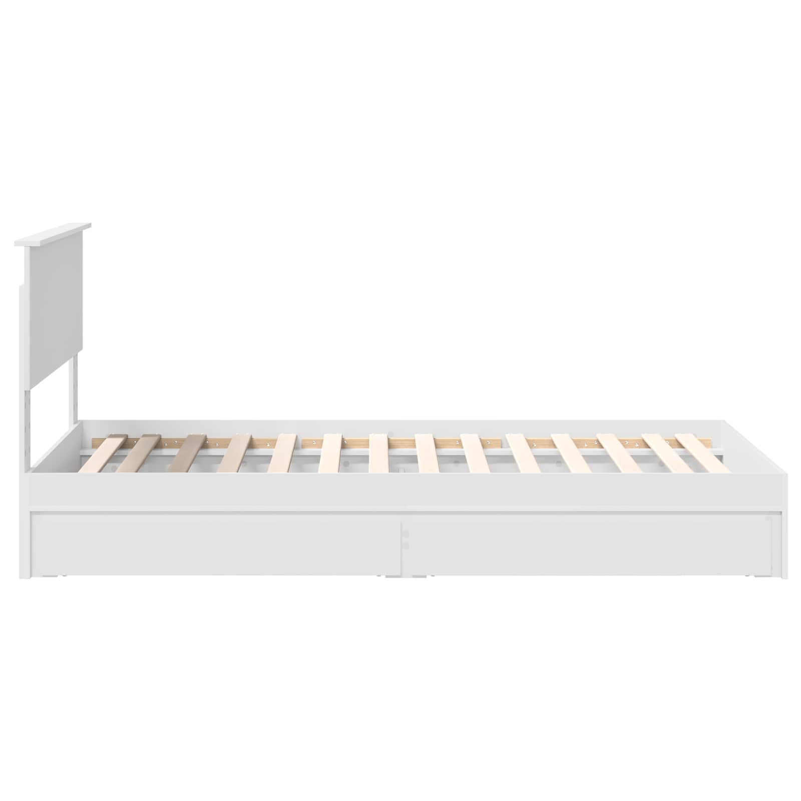 Letto con Contenitore Bianco 100 x 200 cm Legno multistrato 3410826